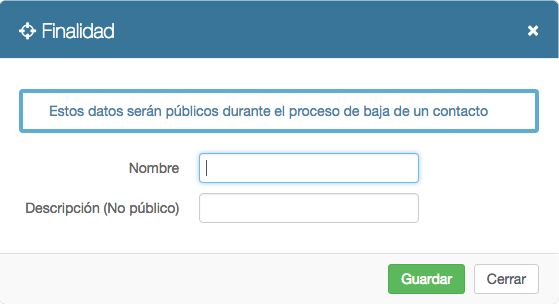 Finalidad del tratamiento