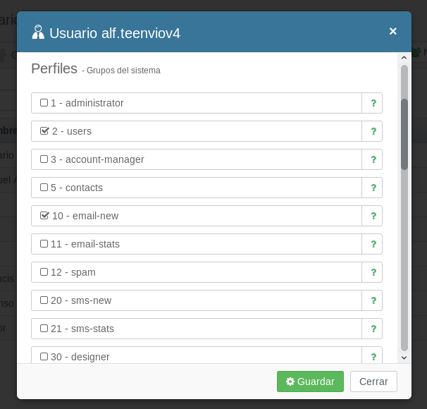 Perfiles de usuario