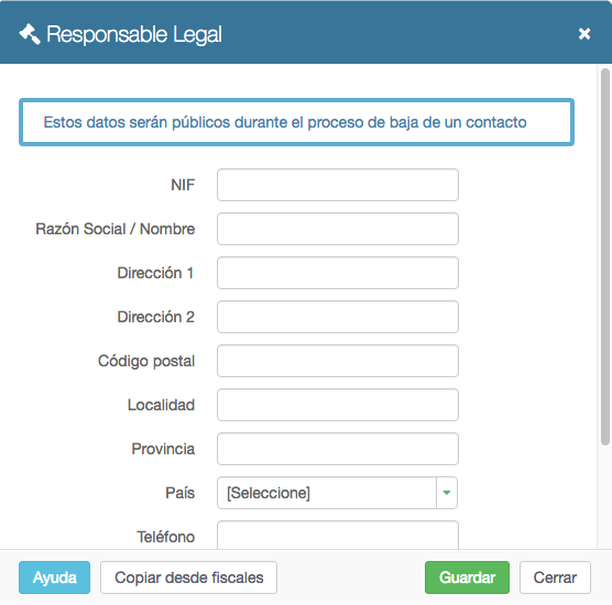 Responsable del tratamiento